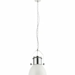 Suspension Globo Kutum Chrome, Blanc, 1 lumière