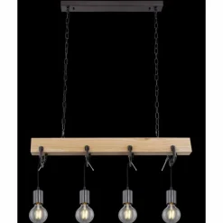 Suspension Globo LUDI Noir, 4 lumières