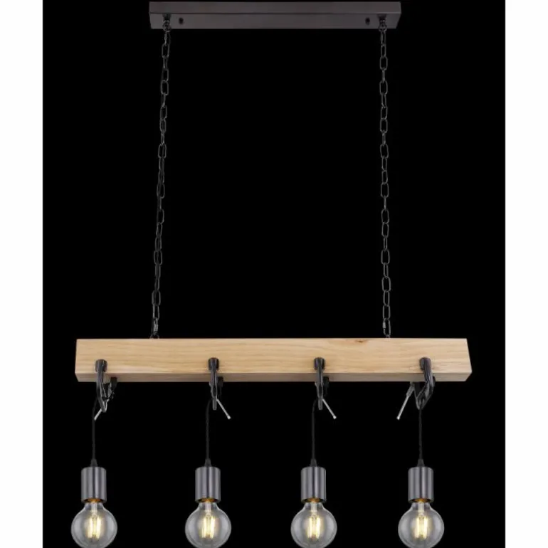 Suspension Globo LUDI Noir, 4 lumières