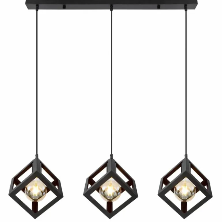 Suspension Globo LYDIA Noir, 3 lumières