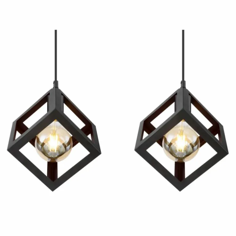 Suspension Globo LYDIA Noir, 3 lumières