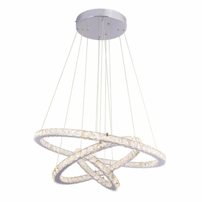 Suspension Globo MARILYN I Chrome, Aspect cristal, 1 lumière, Télécommandes