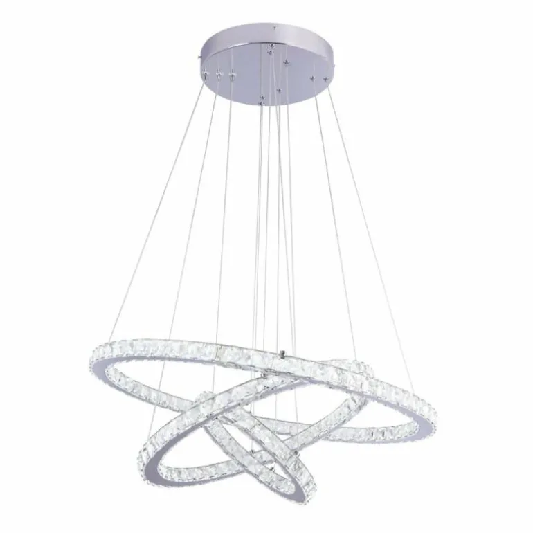 Suspension Globo MARILYN I Chrome, Aspect cristal, 1 lumière, Télécommandes