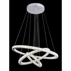 Suspension Globo MARILYN I Chrome, Aspect cristal, 1 lumière, Télécommandes