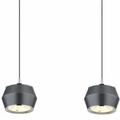 Suspension Globo MARTHY LED Gris, 4 lumières