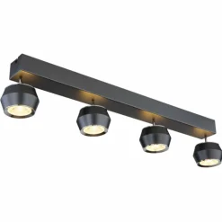 Suspension Globo MARTHY LED Gris, 4 lumières