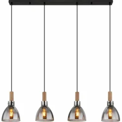 Suspension Globo MATTEA Noir, 4 lumières