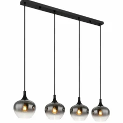 Suspension Globo MAXY Noir, 4 lumières