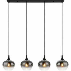 Suspension Globo MAXY Noir, 4 lumières