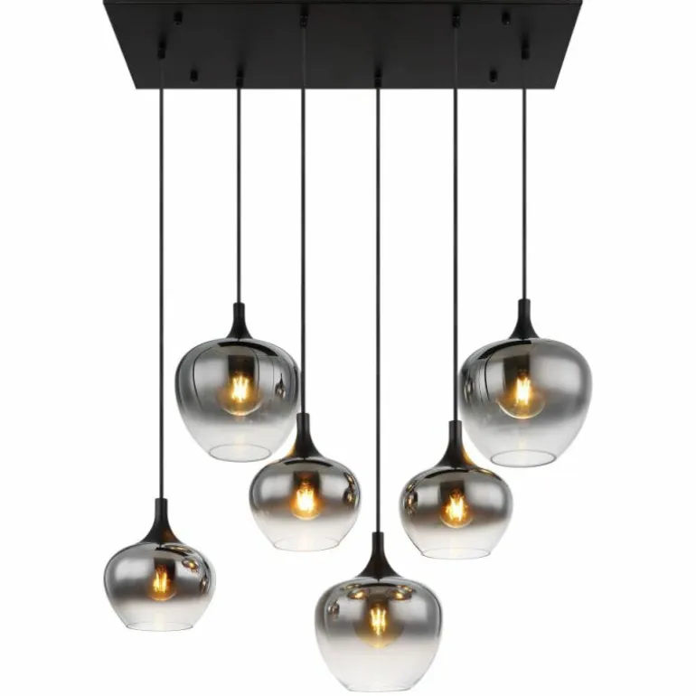 Suspension Globo MAXY Noir, 6 lumières