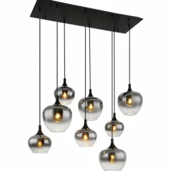Suspension Globo MAXY Noir, 8 lumières