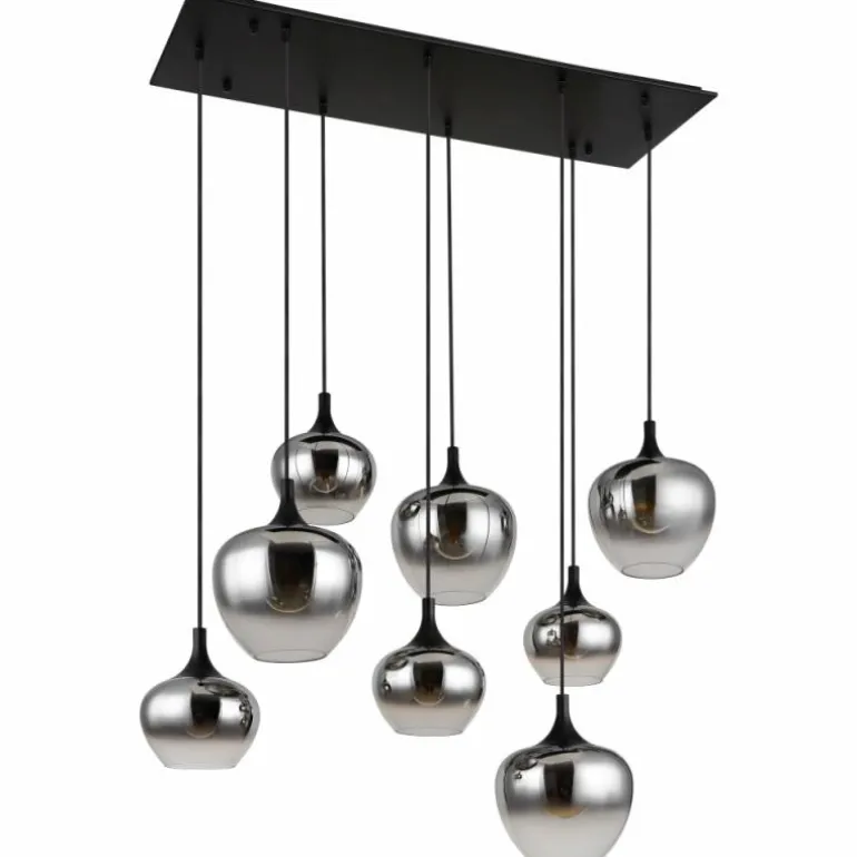 Suspension Globo MAXY Noir, 8 lumières