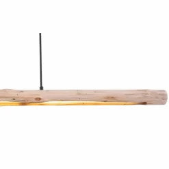 Suspension Globo MELLA LED Bois clair, Noir, 1 lumière