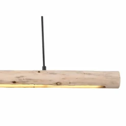 Suspension Globo MELLA LED Bois clair, Noir, 1 lumière