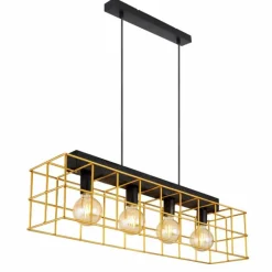 Suspension Globo MERRIL Noir, 4 lumières