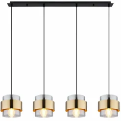 Suspension Globo MILLEY Noir, 4 lumières