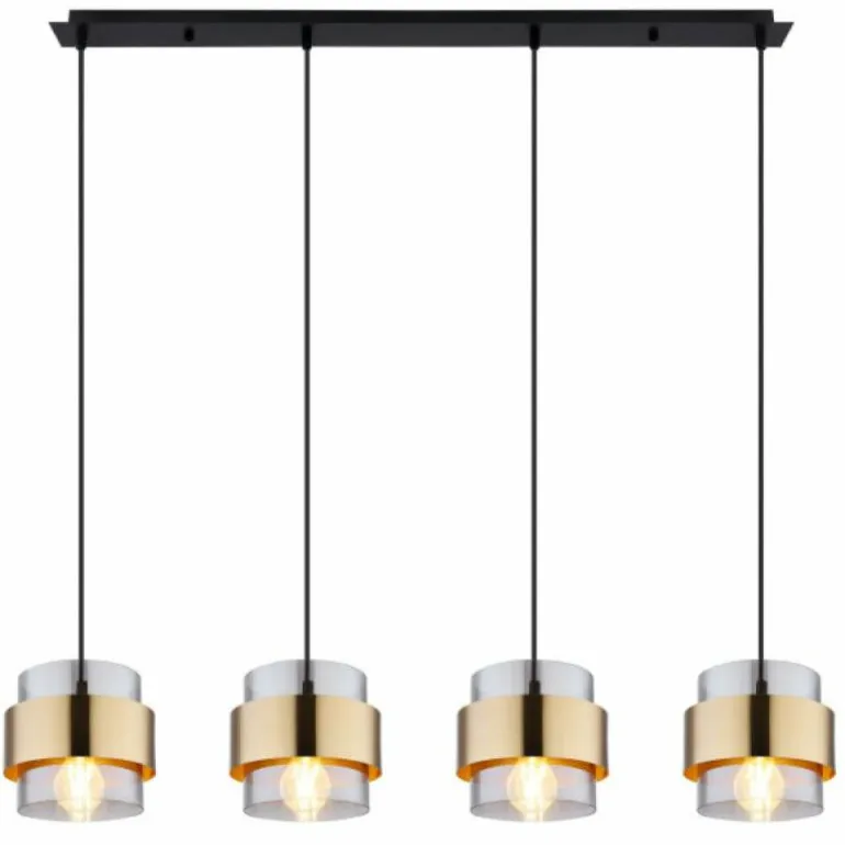 Suspension Globo MILLEY Noir, 4 lumières