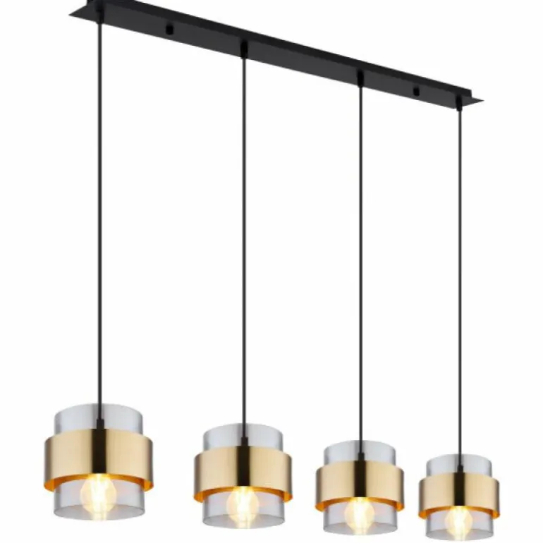 Suspension Globo MILLEY Noir, 4 lumières