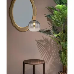 Suspension Globo MOITAS Couleur bois, Noir, 1 lumière