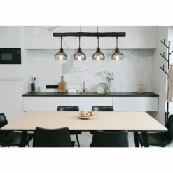 Suspension Globo MOITAS Noir, 4 lumières