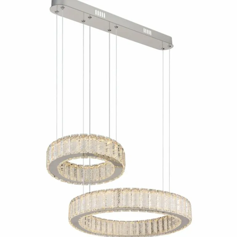 Suspension Globo MUCKY LED Chrome, 1 lumière, Télécommandes