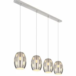 Suspension Globo NARRI Nickel mat, 4 lumières