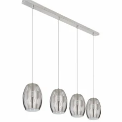 Suspension Globo NARRI Nickel mat, 4 lumières