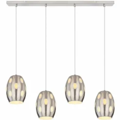 Suspension Globo NARRI Nickel mat, 4 lumières