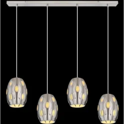 Suspension Globo NARRI Nickel mat, 4 lumières