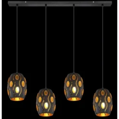 Suspension Globo NARRI Noir, 4 lumières