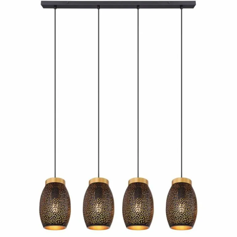 Suspension Globo NARRI Or, 4 lumières