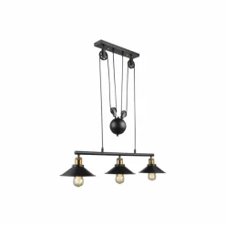 Suspension Globo Noir, 3 lumières