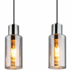 Suspension Globo Noir, 4 lumières