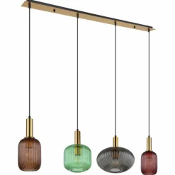 Suspension Globo NORMY Laiton, 4 lumières