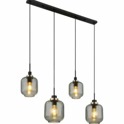 Suspension Globo OTHMAR Bronze, Noir, 4 lumières