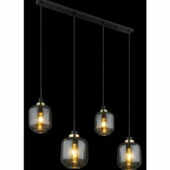 Suspension Globo OTHMAR Bronze, Noir, 4 lumières