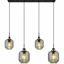 Suspension Globo OTHMAR Bronze, Noir, 4 lumières