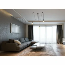 Suspension Globo OTTILIE Brun foncé, Nickel mat, 3 lumières