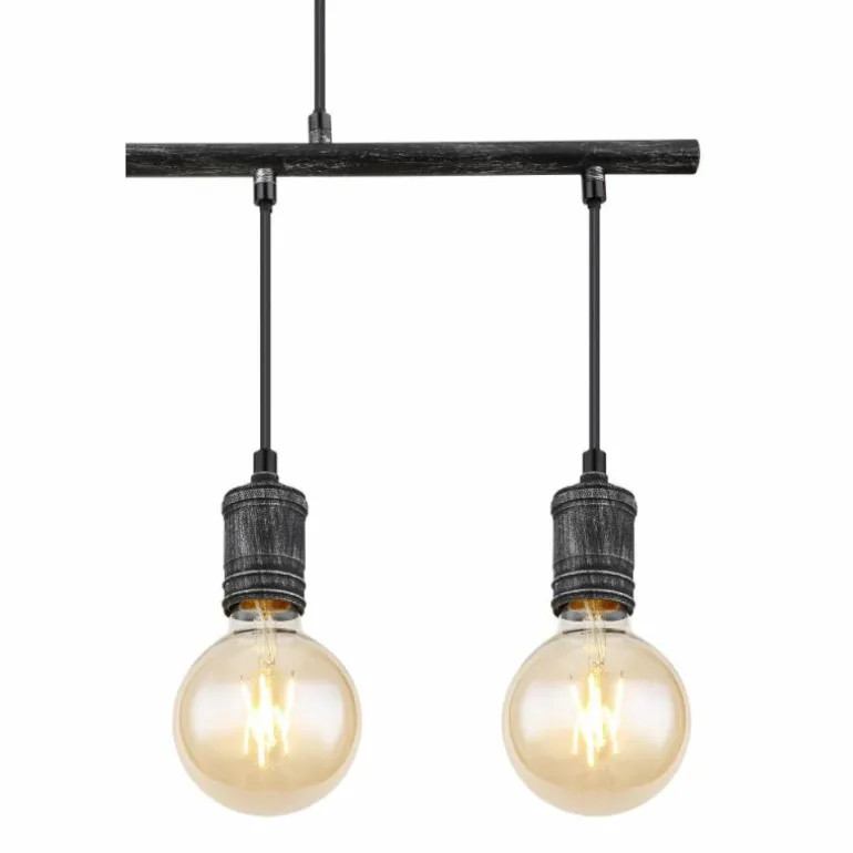 Suspension Globo OTTILIE Brun foncé, Nickel mat, 4 lumières