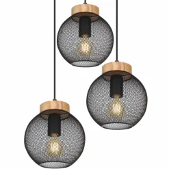 Suspension Globo PABLO Noir, 3 lumières