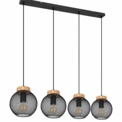 Suspension Globo PABLO Noir, 4 lumières