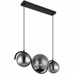 Suspension Globo PORRY Noir, 3 lumières