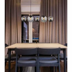 Suspension Globo PORRY Noir, 5 lumières