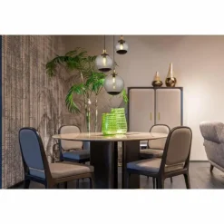 Suspension Globo POTTER Laiton, Noir, 3 lumières