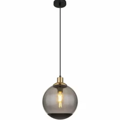 Suspension Globo POTTER Laiton, Noir, 1 lumière