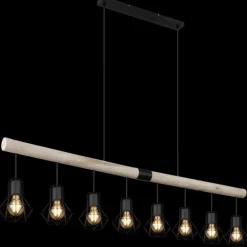 Suspension Globo PRISKA Écru, Noir, 8 lumières