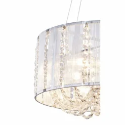 Suspension Globo RADAR Chrome, 4 lumières