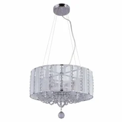 Suspension Globo RADAR Chrome, 4 lumières