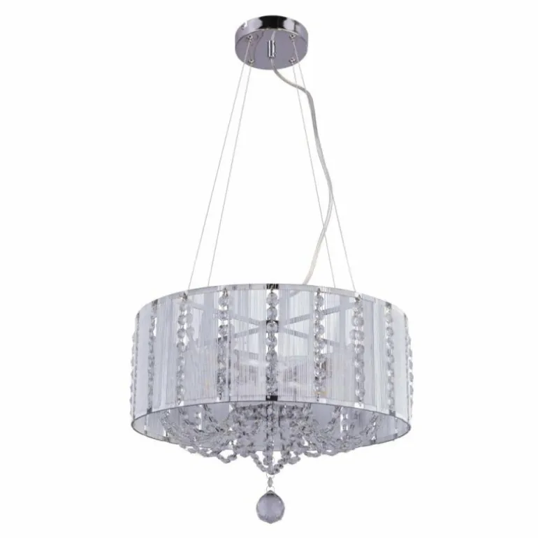 Suspension Globo RADAR Chrome, 4 lumières