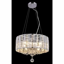 Suspension Globo RADAR Chrome, 4 lumières